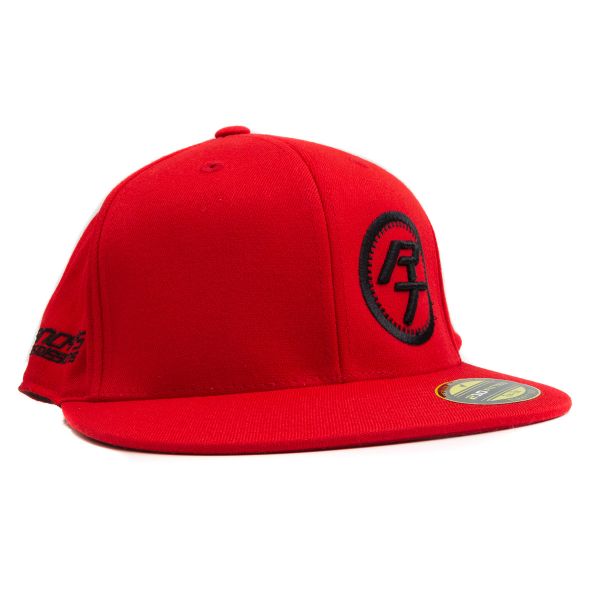 RT Logo Flexfit Flat Brim Hat Red 